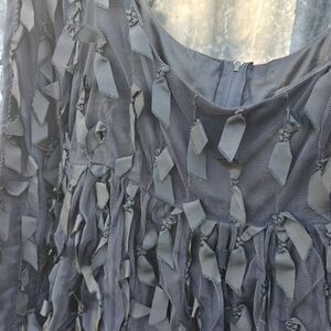 Anna Sui Black Textured Mini Dress